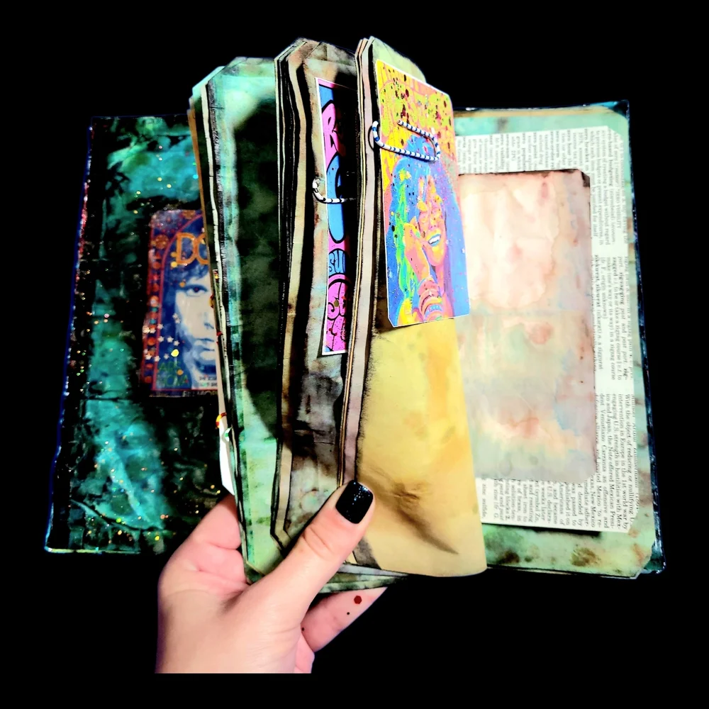 The Doors  Music Inspired Junk Journal Handmade Vintage Retro Creative Notebook